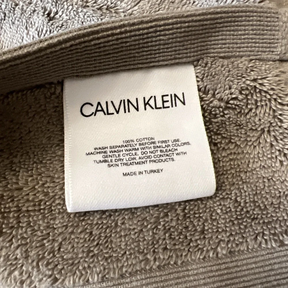 Calvin Klein Taupe 4-Piece Towel Set Bath Sheet 100% Cotton